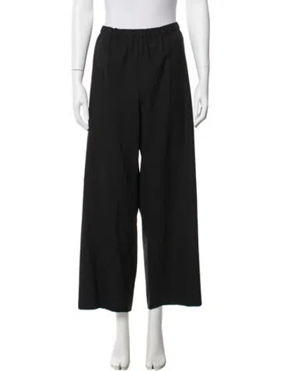 Pre-owned Eskandar Cashmere Wide Leg Pants In Black/blue