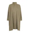 Eskandar Cashmere-wool Double Stand-collar Shirt In Brown