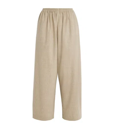 Eskandar Cashmere-wool Japanese Trousers In Neutral