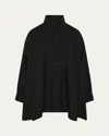 Eskandar Caucasus Jacket With Notch Collar (long Length) In Black