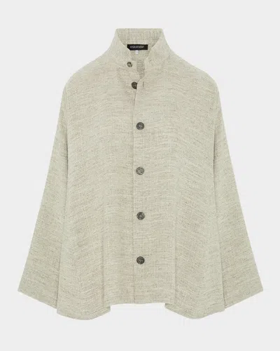 Eskandar Caucasus Jacket With Notch Collar (mid Plus Length) In Natural