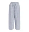 Eskandar Check Japanese Trousers In Blue