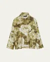 Eskandar Chinese Imperial Shirt With Chinese Collar (mid Plus Length) In Multi