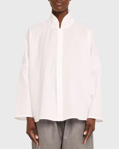 ESKANDAR CHINESE IMPERIAL SHIRT WITH CHINESE COLLAR (MID PLUS LENGTH)