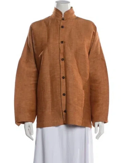 Pre-owned Eskandar Coat In Orange