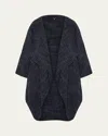 Eskandar Cocoon Coat In Multi