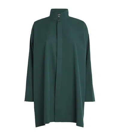 Eskandar Cotton A-line Shirt In Green