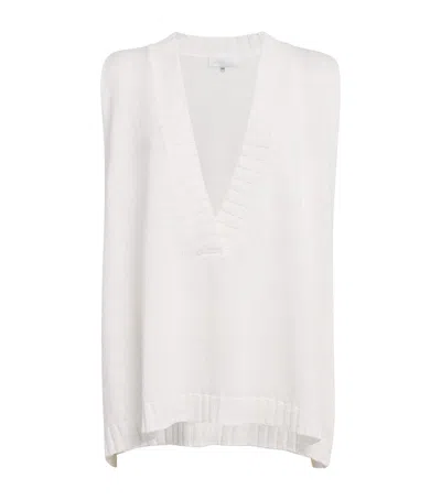 Eskandar Cotton-linen V-neck Sweater Vest