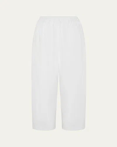 Eskandar Cotton Stretch Japanese Trousers In White