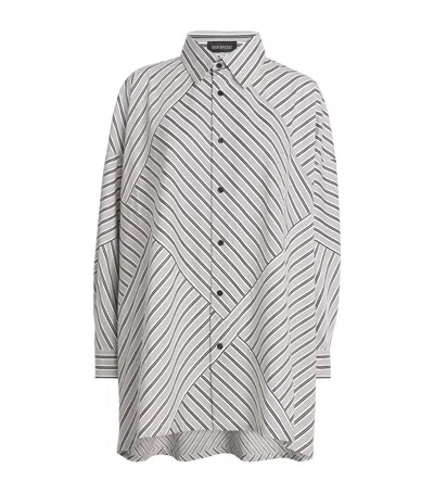 Eskandar Cotton Stripe Shirt In White
