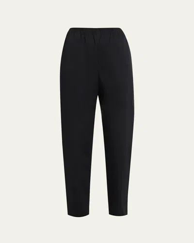 Eskandar Cotton Tapered Regular Trousers In Black