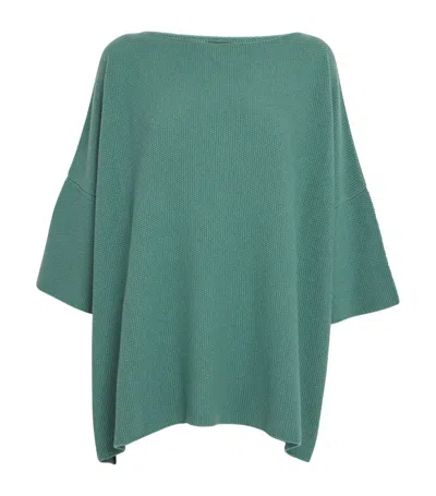 Eskandar Cotton Tunic Top In Green