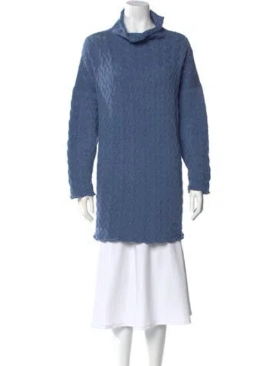 Pre-owned Eskandar Cowl Neck Sweater In Blue