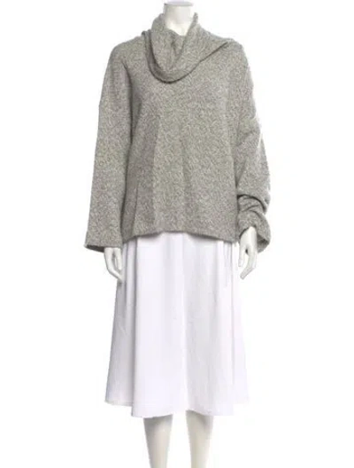 Pre-owned Eskandar Cowl Neck Sweater In Gray