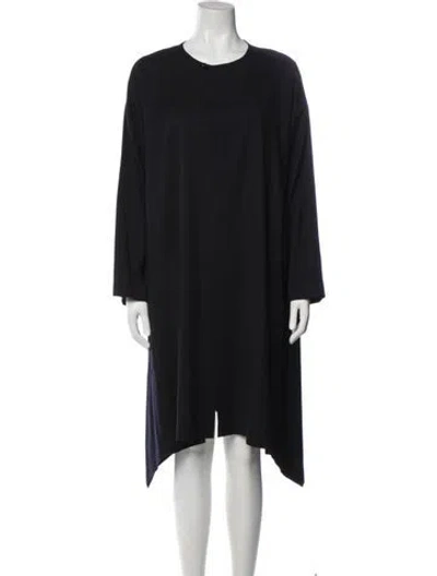 Pre-owned Eskandar Crew Neck Knee-length Dress In Multi