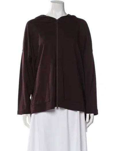 Pre-owned Eskandar Crew Neck Long Sleeve Hoodie In Brown
