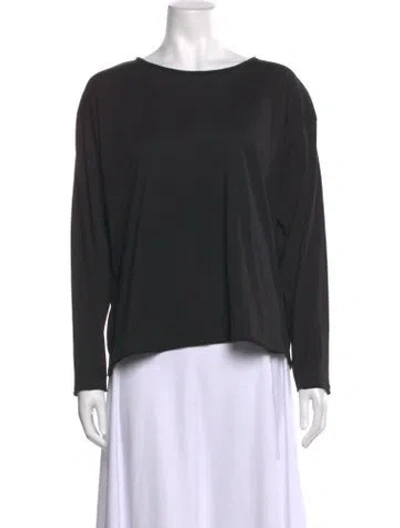 Pre-owned Eskandar Crew Neck Long Sleeve Top In Black