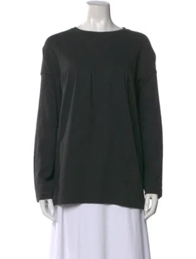 Pre-owned Eskandar Crew Neck Long Sleeve Top In Gray