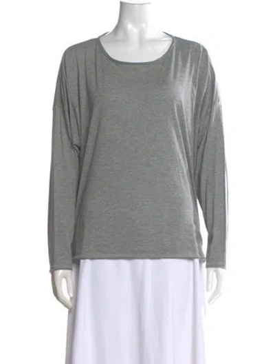 Pre-owned Eskandar Crew Neck Long Sleeve Top In Gray