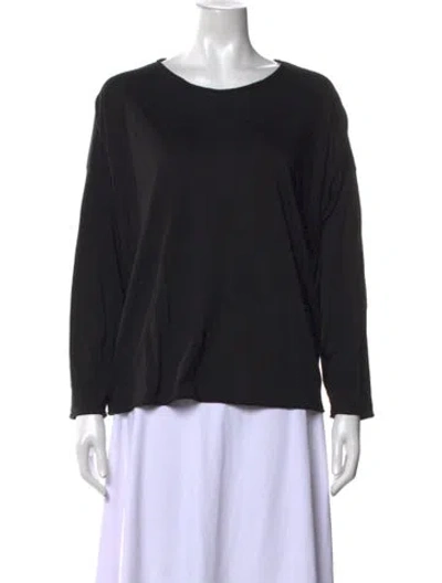 Pre-owned Eskandar Crew Neck Long Sleeve Top In Gray