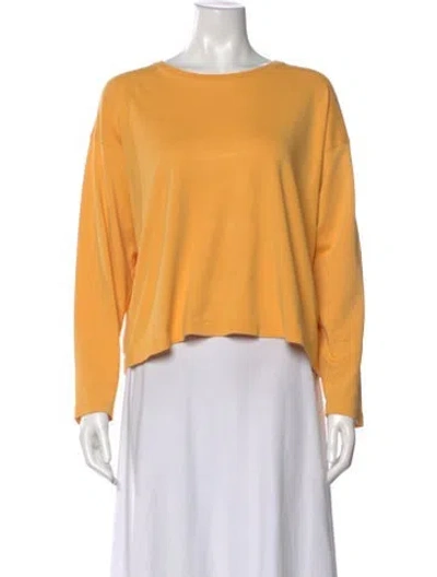 Pre-owned Eskandar Crew Neck Long Sleeve Top In Orange