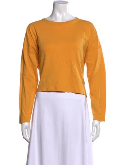 Pre-owned Eskandar Crew Neck Long Sleeve Top In Orange