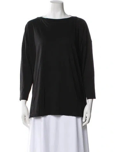 Pre-owned Eskandar Crew Neck Long Sleeve Top In White