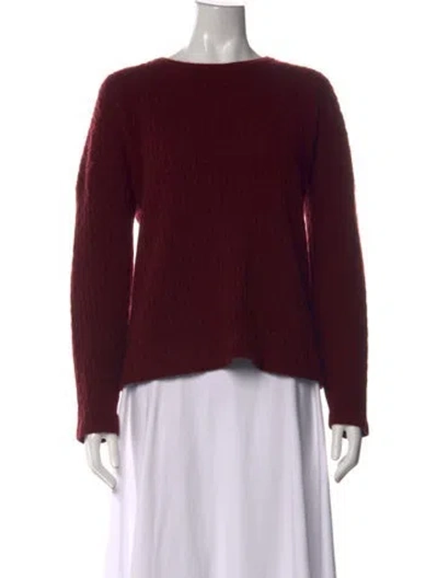 Pre-owned Eskandar Crew Neck Sweater In Burgundy