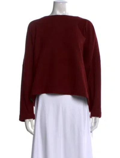 Pre-owned Eskandar Crew Neck Sweater In Red
