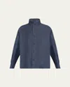 ESKANDAR DENIM CAUCASUS NOTCH COLLAR JACKET (MID PLUS LENGTH)