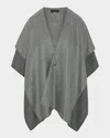 Eskandar Double Layer Blanket Tabard (long Length) In Grey