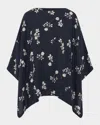 Eskandar Dps Scoop Neck 34 Sleeve Top Mid Plus In Navy
