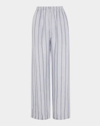 Eskandar Drawstring Trousers In Grey