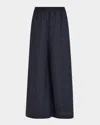 Eskandar Flared Culotte In Navy