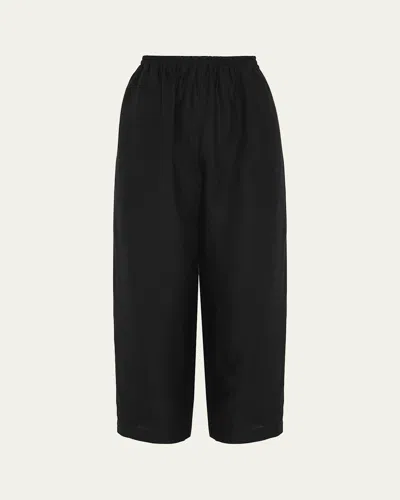 Eskandar Japanese Wide-leg Trousers In Black