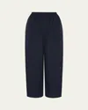 Eskandar Japanese Wide-leg Trousers In Navydark