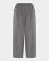 Eskandar Wool Japanese Trousers In Flannelgrey
