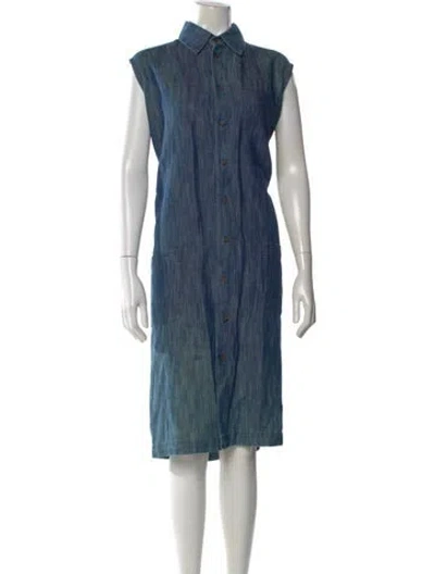 Pre-owned Eskandar Knee-length Dress In Blue