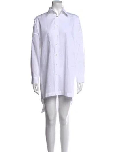 Pre-owned Eskandar Knee-length Dress In White