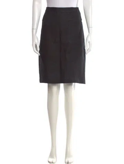 Pre-owned Eskandar Knee-length Skirt In Black