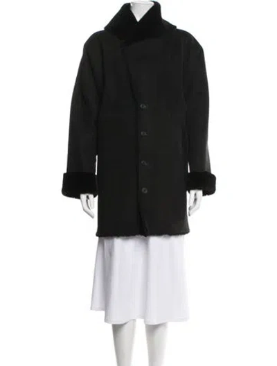 Pre-owned Eskandar Leather Coat In Black