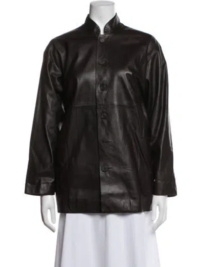 Pre-owned Eskandar Leather Coat In Brown