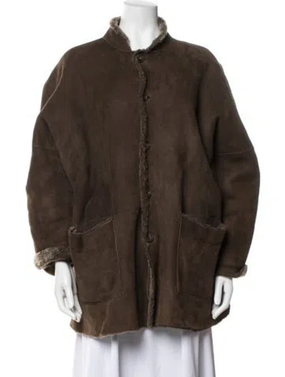 Pre-owned Eskandar Leather Coat In Brown