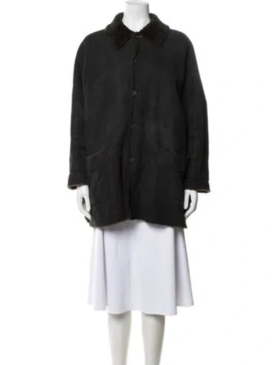 Pre-owned Eskandar Leather Coat In Grey