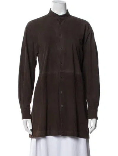 Pre-owned Eskandar Leather Jacket In Brown