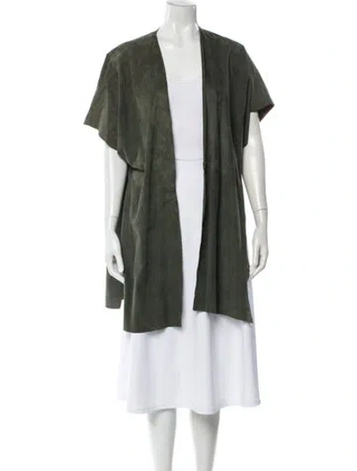 Pre-owned Eskandar Leather Jacket In Green
