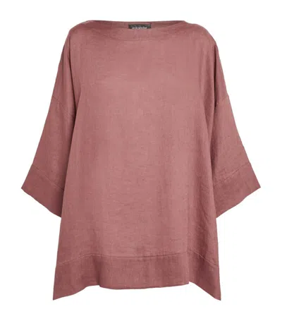 Eskandar Linen A-line Blouse In Pink
