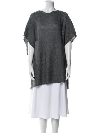 Pre-owned Eskandar Linen Bateau Neckline Sweater In Gray