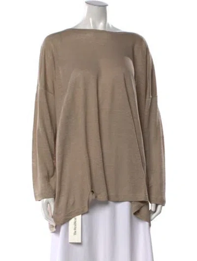 Pre-owned Eskandar Linen Bateau Neckline Top In Neutrals