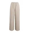 Eskandar Linen-blend Wide-leg Trousers In Neutral